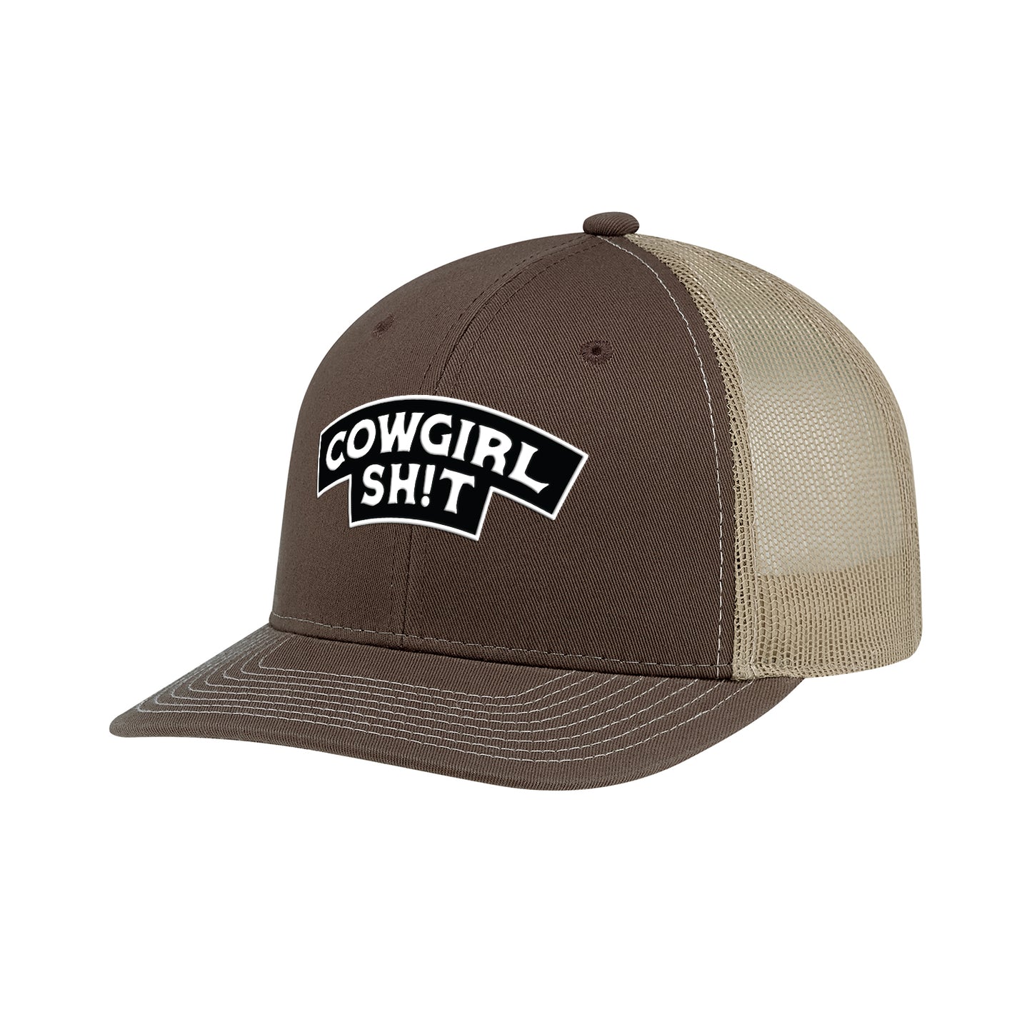 COWGIRL Banner - Brown/Khaki Curved Brim