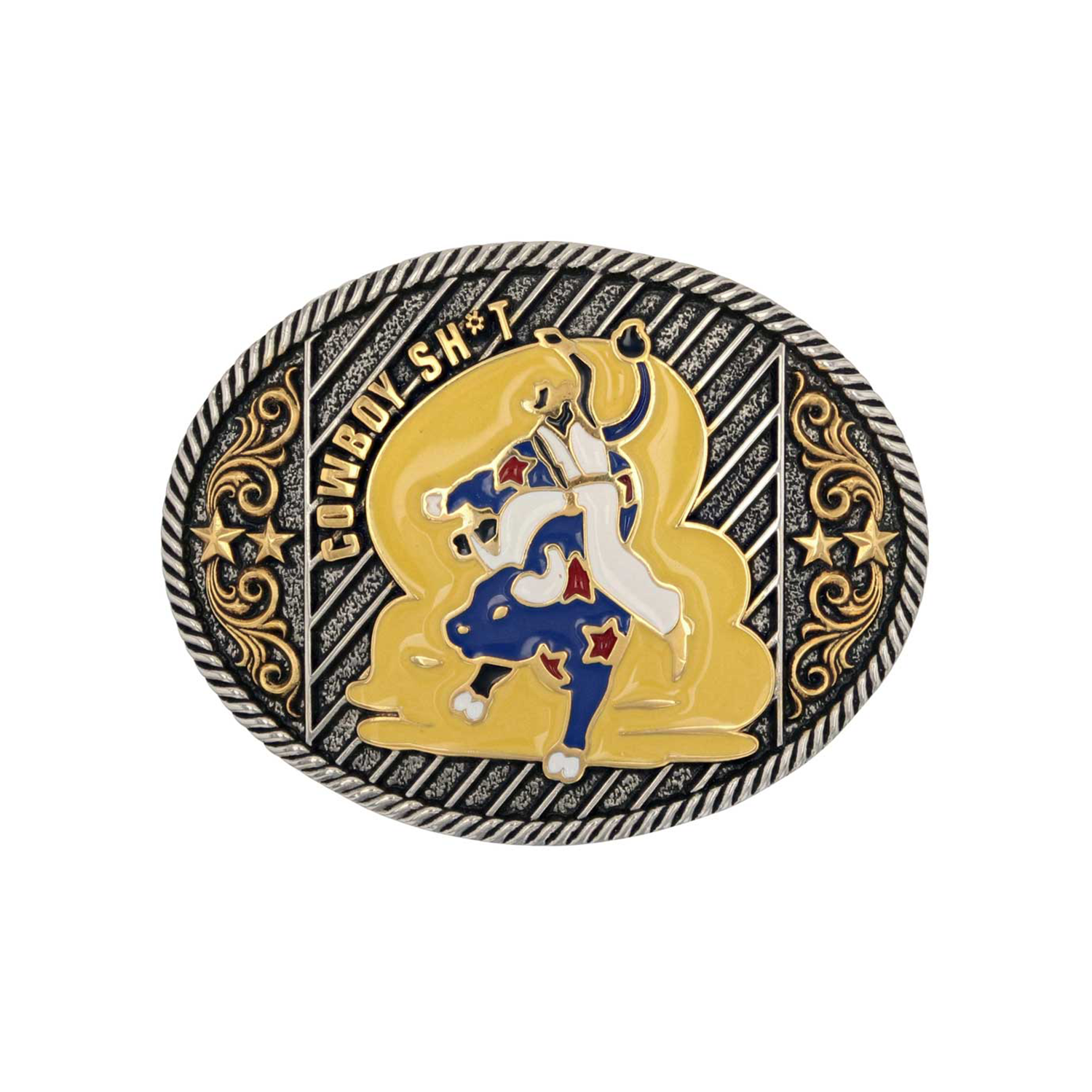 Cowboy Sh t x Montana Silversmiths Bull Rider Belt Buckle