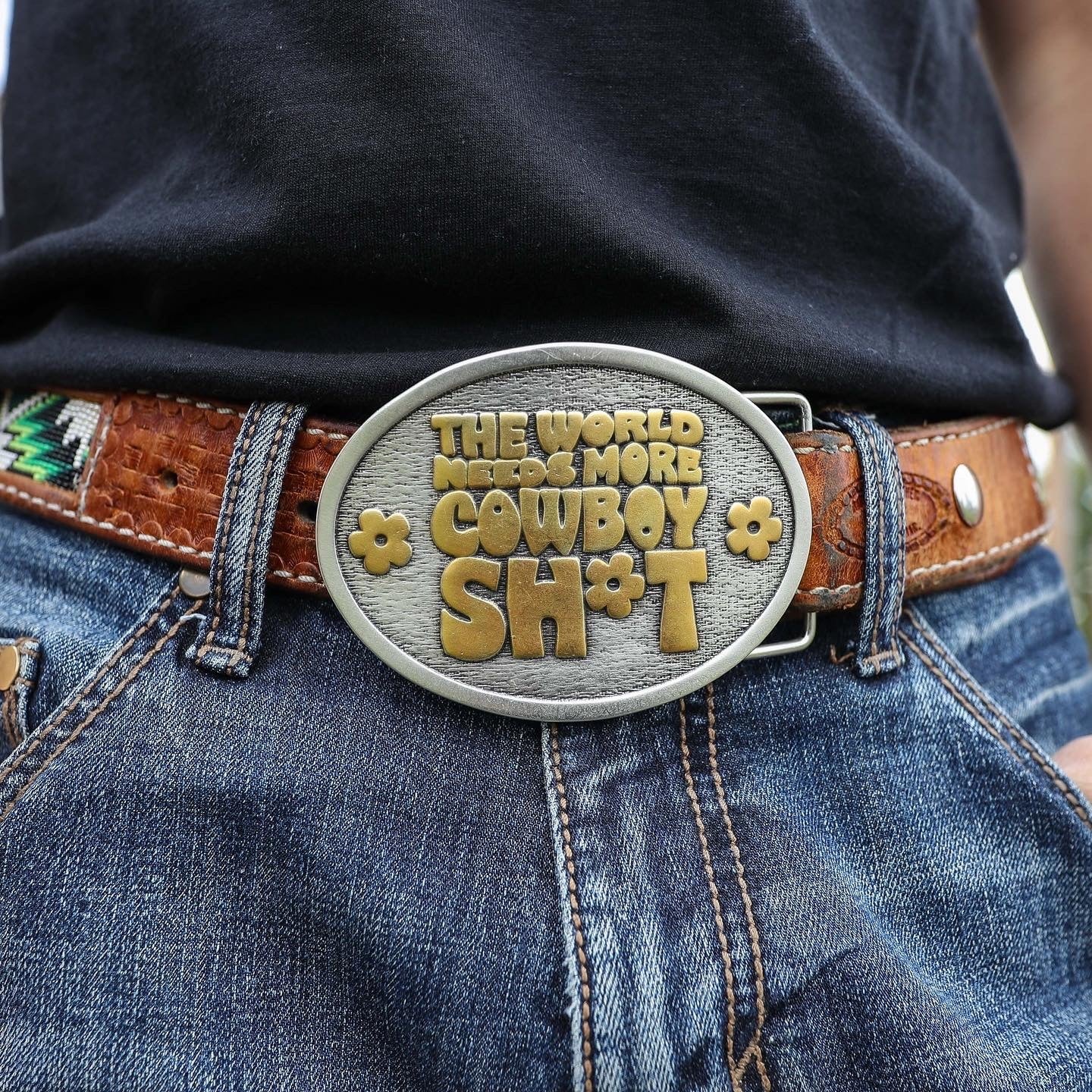 Cowboy Sh*t X Montana Silversmiths - The World Needs More Cowboy Sh*t Belt Buckle