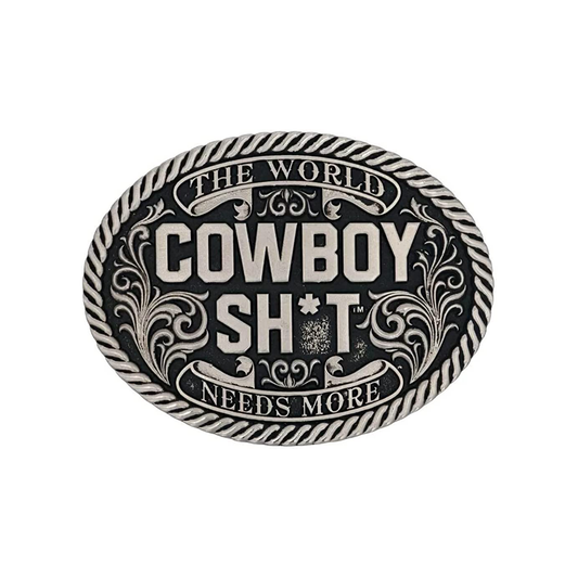 Cowboy Sh*t x Montana Silversmiths - Antiqued Belt Buckle