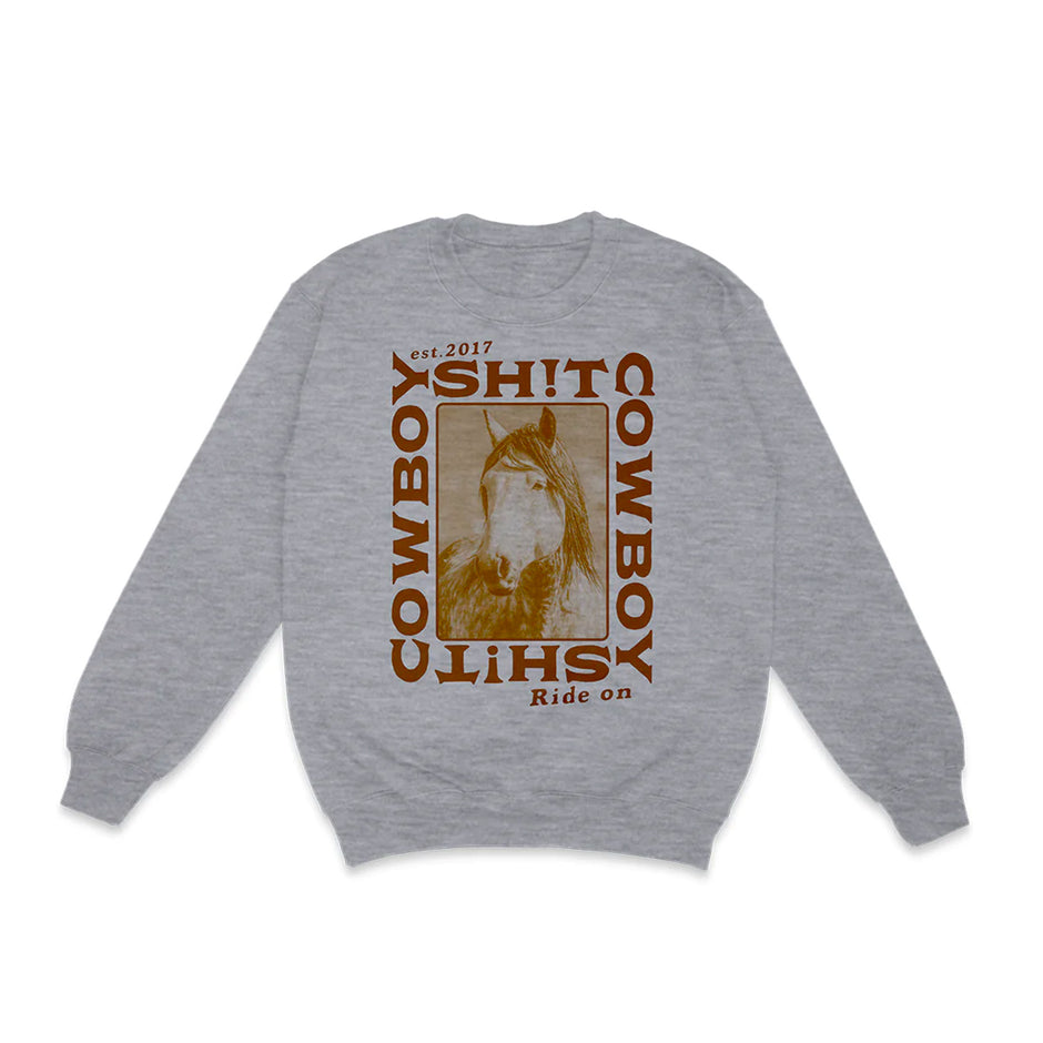 Cowboy Sh!t Unisex Racer Sweatshirt Ash Grey main image 0