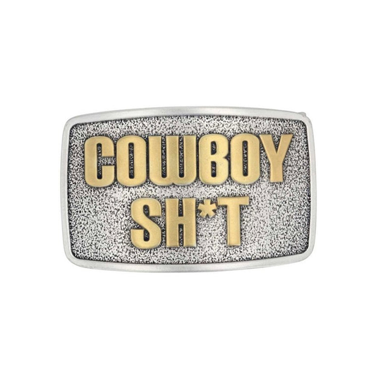 Cowboy Sh*t X Montana Silversmiths - Gold and Silver Belt Buckle