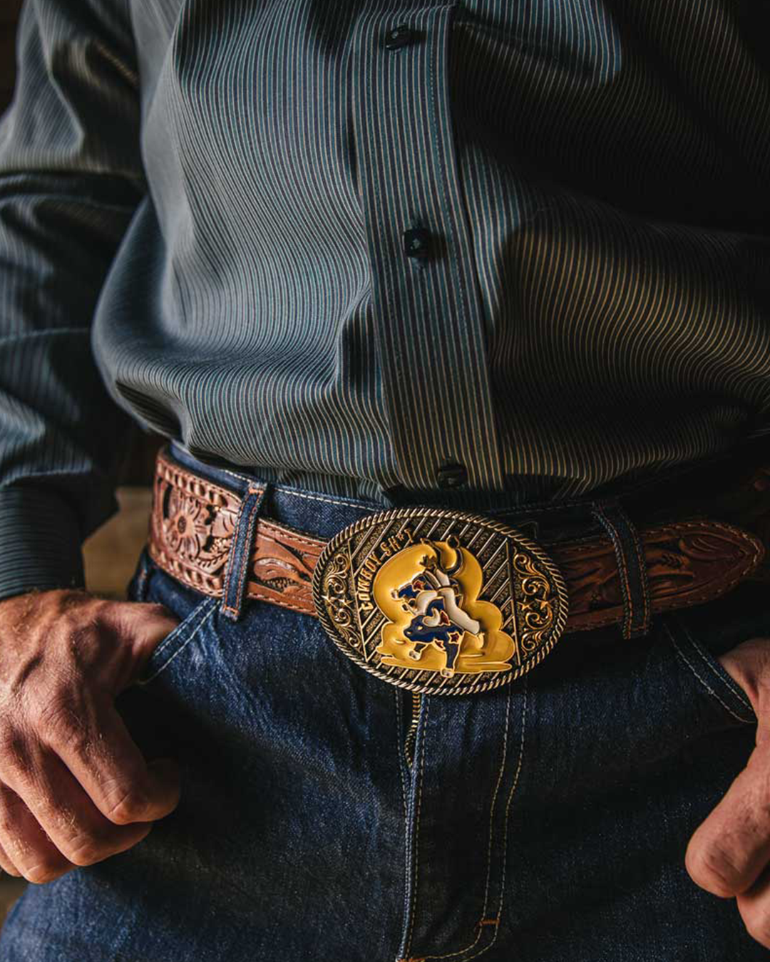 Cowboy Sh t x Montana Silversmiths Bull Rider Belt Buckle