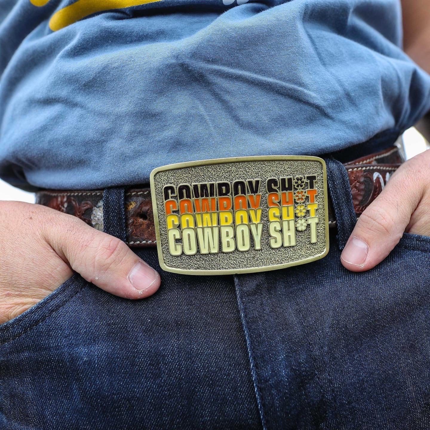 Cowboy up cheap belt buckle